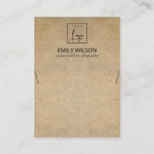 テラコ素朴ッタテクスチャロゴネックレスディスプレイ