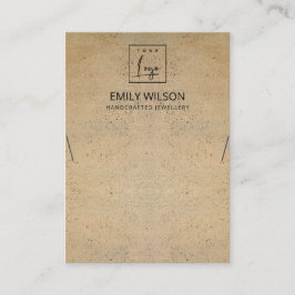 テラコ素朴ッタテクスチャロゴネックレスディスプレイ 名刺