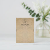 テラコ素朴ッタテクスチャロゴネックレスディスプレイ 名刺 (スタンド正面)