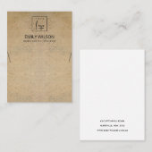 テラコ素朴ッタテクスチャロゴネックレスディスプレイ 名刺 (正面/裏面)