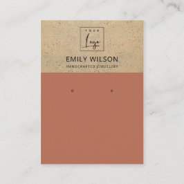 テラコ素朴ッタ地形ロゴイヤリングディスプレイ 名刺