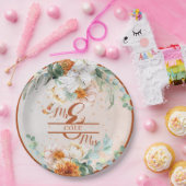 テラコ結婚ッタのフローラ夫妻 ペーパープレート (パーティー)