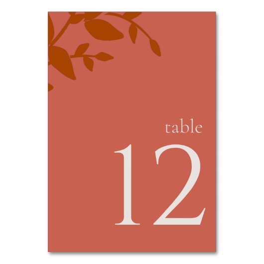 テラコ葉ッタモダン結婚のテーブル番号 テーブルナンバー (正面)