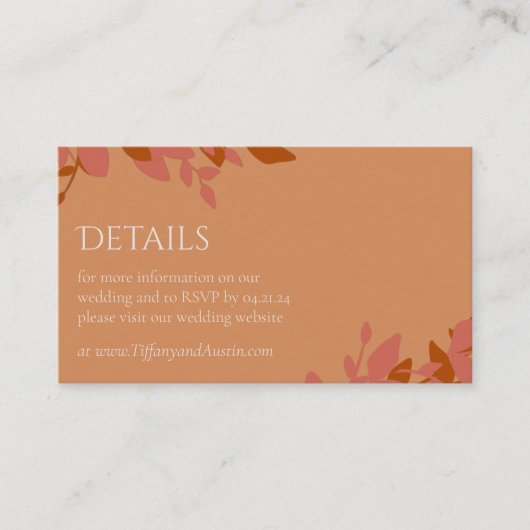 テラコ葉ッタモダン結婚ーのエンクロージャカード エンクロージャーカード (正面)