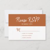 テラシンプルコタモダンタイポグラフィ結婚ズ 出欠カード (正面)