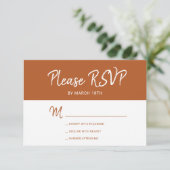 テラシンプルコタモダンタイポグラフィ結婚ズ 出欠カード (スタンド正面)