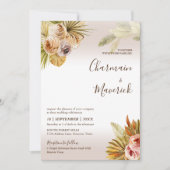 テラシンプルコッタボホパンパ結婚ス 招待状 (正面)