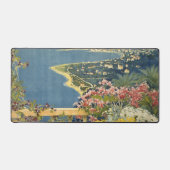 テラスからサンレモのヴィンテージ旅行ポスター デスクマット (正面)