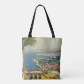 テラスからサンレモのヴィンテージ旅行ポスター トートバッグ (裏面)