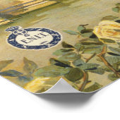 テラスからサンレモのヴィンテージ旅行ポスター ポスター (角)