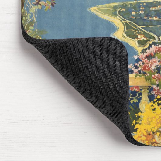 テラスからサンレモのヴィンテージ旅行ポスター マウスパッド (コーナー)