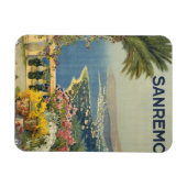 テラスからサンレモのヴィンテージ旅行ポスター マグネット (横)