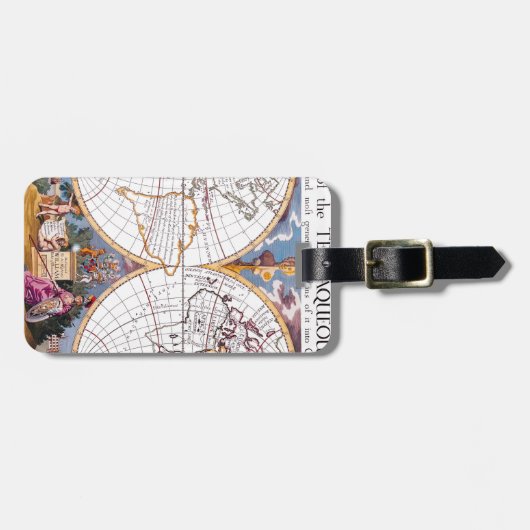 テラスなグローブの荷物タグの新しい地図 ラゲッジタグ (正面横)