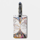 テラスなグローブの荷物タグの新しい地図 ラゲッジタグ (裏面縦)