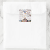 テラスなグローブスクエアステッカーの新しい地図 スクエアシール (バッグ)