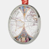 テラスなグローブラウンドオーナメントの新しい地図 メタルオーナメント (左)