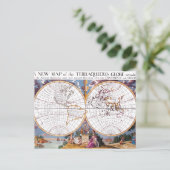 テラスな地球のはがきの新しい地図 ポストカード (スタンド正面)