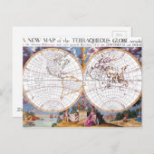 テラスな地球のはがきの新しい地図 ポストカード (正面/裏面)