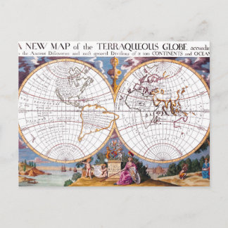テラスな地球のはがきの新しい地図 ポストカード