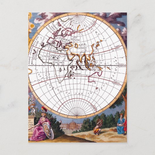 テラスな地球のはがきの新しい地図 ポストカード (正面)