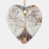 テラスな地球の新しい地図ハートオーナメント セラミックオーナメント (右)