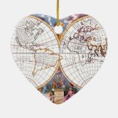 テラスな地球の新しい地図ハートオーナメント セラミックオーナメント (裏面)