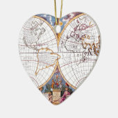 テラスな地球の新しい地図ハートオーナメント セラミックオーナメント (左)