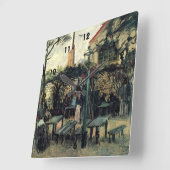 テラスのアカフェオンモンマルトルラグインゲット スクエア壁時計 (傾斜)