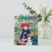 テラスのアートワークでルノアール2姉妹を復元 ポストカード (スタンド正面)