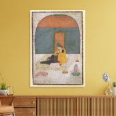 テラスの恋人たち,ガルフワール, c.1780-1800 キャンバスプリント (インサイチュ (リビング))