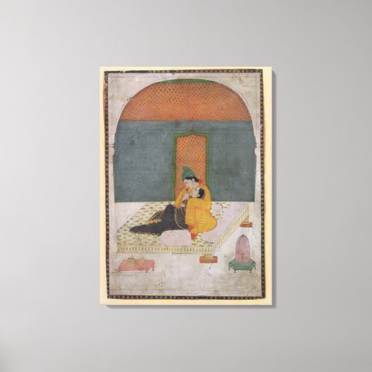 テラスの恋人たち,ガルフワール, c.1780-1800 キャンバスプリント (正面)