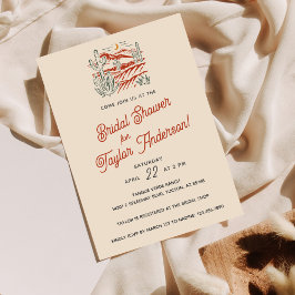 テラスはっきりしたコッタサボス砂漠ブライダルシャワー 招待状