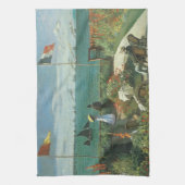 テラスアットザシーサイドバイクロードモネ キッチンタオル (縦)