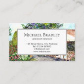 テラスオブザマナーハウスウォーターカラーランドスケープ 名刺 (裏面)