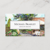 テラスオブザマナーハウスウォーターカラーランドスケープ 名刺 (正面)