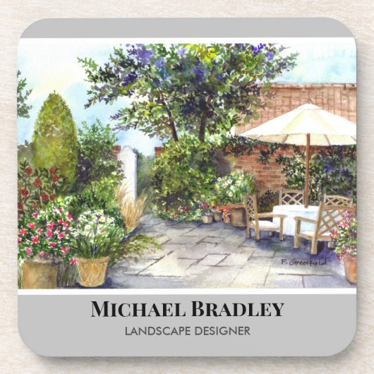 テラスオブザマナーハウスヨークウォーターカラーガーデン コースター (正面)