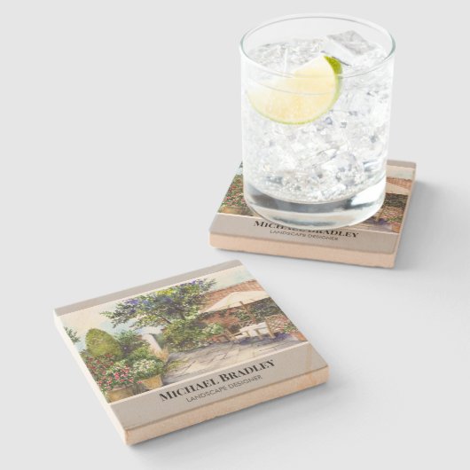 テラスオブザマナーハウスヨークウォーターカラーガーデン ストーンコースター (横)