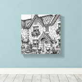 テラスハウス#8 キャンバスプリント (インサイチュ (ウッドフロア))