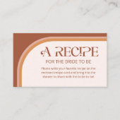 テラスモダンコッタアーチレシピのための花嫁 エンクロージャーカード (正面)