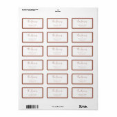 テラスモダンコッタフレーム差出人住所ラベル ラベル (フルシート)