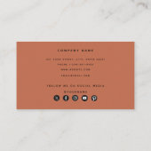 テラスモダンコッタ焼きオレンジ色のソーシャルメディアのアイコン 名刺 (裏面)