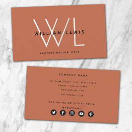 テラスモダンコッタ焼きオレンジ色のソーシャルメディアのアイコン 名刺