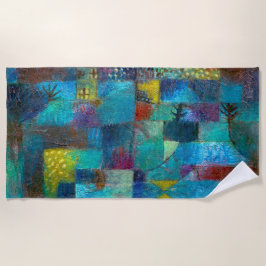 テラス庭園(1920) - Paul Klee - Art抽象芸術 ビーチタオル