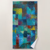 テラス庭園(1920) - Paul Klee - Art抽象芸術 ビーチタオル (正面)