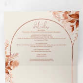 テラス素朴コッタアーチフォトオータム秋の結婚式 三つ折り招待状 (内部最初)