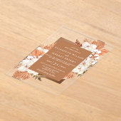 テラス素朴コッタボホパンパスラン結婚ズ アクリル招待状 (レイダウン)