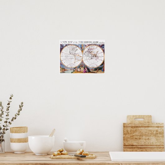 テラス・グローブのアーカイブ・ポスターの新しい地図 ポスター (キッチン)