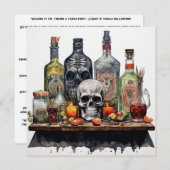 👻🍹テラス&テキーラパーティー🍹👻 :ハロウィーン 招待状 (正面/裏面)