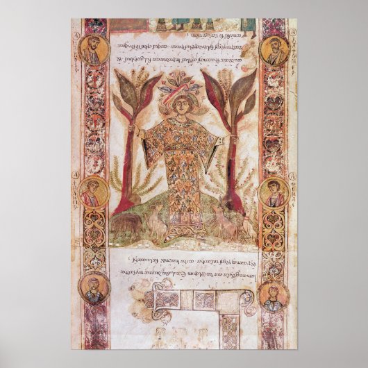 テラス， Exultet Iより， c.1030 ポスター (正面)