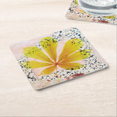 テラゾと植物学 スクエアペーパーコースター (アングル)